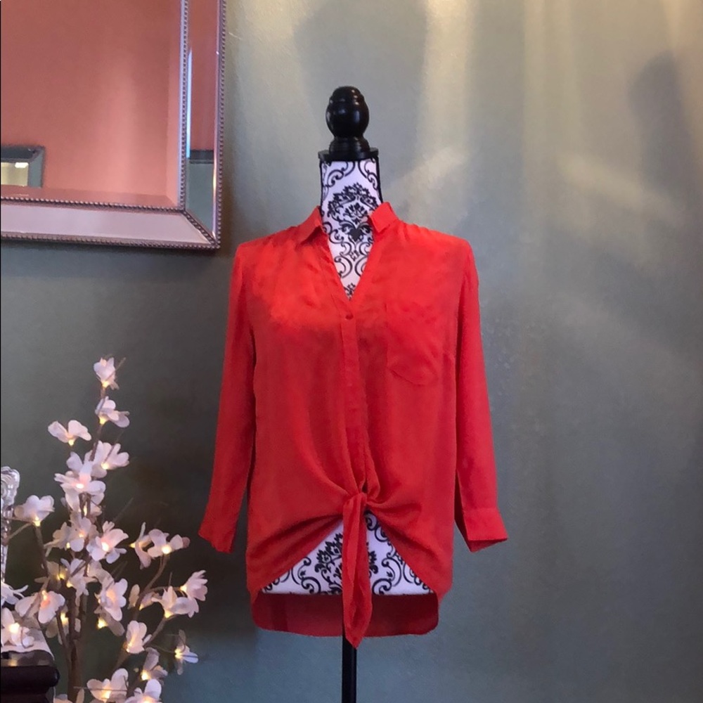 Salmon/orange blouse